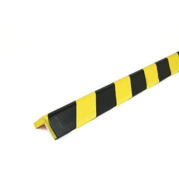 Veilige Geel  -  Zwarte Stootrandfoam, Model 8 – 1 Meter,, Verzenden