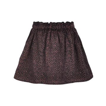 Rok -- All-over Leaves - 86/92 / Bruin, Verzenden, Nieuw