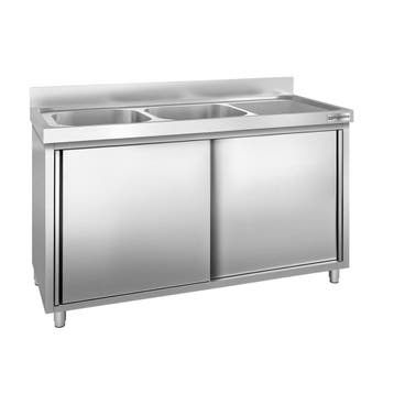 GGM Gastro | Spoelkast PREMIUM - RVS - 1400x600mm - met 2 |, Verzenden, Nieuw in verpakking, RVS Meubilair