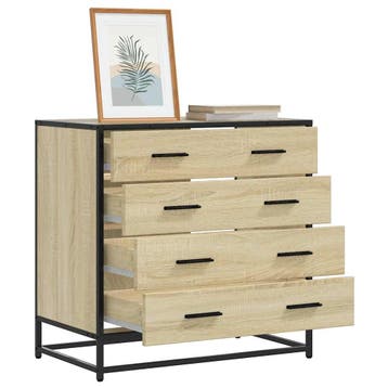 vidaXL Ladekast 70x41x70 cm bewerkt hout sonoma eikenkleurig, Kinderen en Baby's, Kinderkamer | Commodes en Kasten, Verzenden