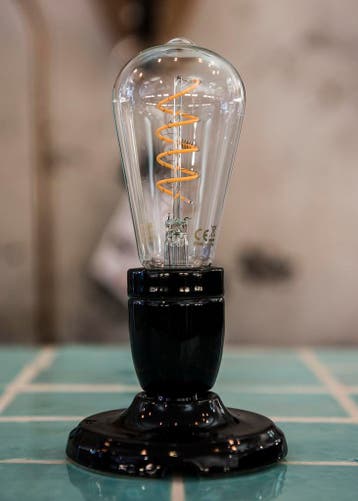 Bailey Plafondlamp Porselein Zwart E27 Ø10.5cm, Ophalen of Verzenden, Nieuw