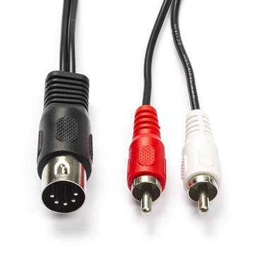 Din naar tulp kabel | M  M | Nedis | 1 meter, Verzenden, Nieuw