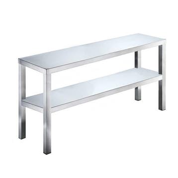 HCB Basic-line Dubbele etagère brug - 160 x 35 x 70 cm - RVS, Verzenden, Nieuw in verpakking
