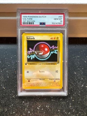 Pokémon - 1 Graded card - Voltorb #67 First edition - PSA 10, Nieuw