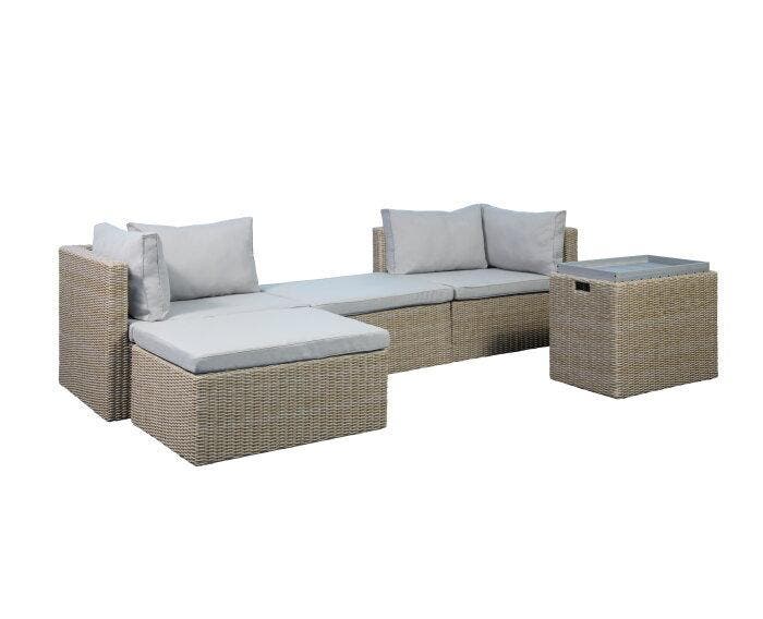Loungeset Madeira modulair 6-delig - PE wicker - tuinset, Tuin en Terras, Tuinsets en Loungesets, Nieuw, Ophalen of Verzenden