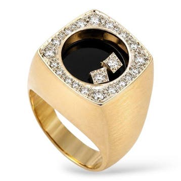 Ring - 14 karaat Geel goud - 1.60ct. tw. Diamant, Nieuw