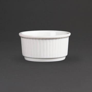 Stapelbare Witte Porselein Ramekin 8,5 cm | 12 stuks, Verzenden