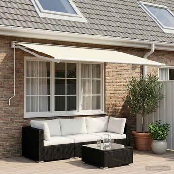vidaXL Vervangingsdoek voor zonnescherm Crèmekleurig 250 x, Verzenden, Nieuw