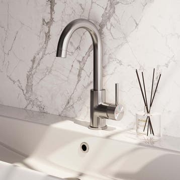 Brauer Brushed Carving Hoge Opbouw Wastafelmengkraan met, Ophalen of Verzenden, Nieuw