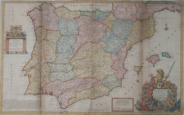 Spanje - Portugal; Herman Moll - A New and Exact Map of, Nieuw