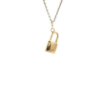 Gouden hanger hangslot 14 karaat, Verzenden, Zo goed als nieuw, Goud