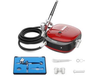 Veiling - Airbrush set met compressor en pistool 0,3 mm, Nieuw