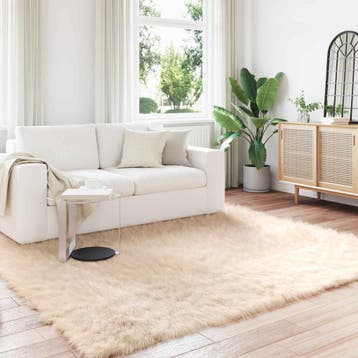 vidaXL Tapijt van imitatie TAFALLA Beige 240 x 240 cm, Verzenden, Nieuw, Beige