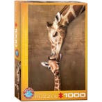 Giraffe Moeders Kus 1000 stukjes (Dieren, Puzzels), Ophalen of Verzenden, Nieuw, Overige typen