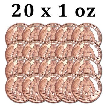 Verenigde Staten. 20 x 1 oz Cryptid Creatures Abominable