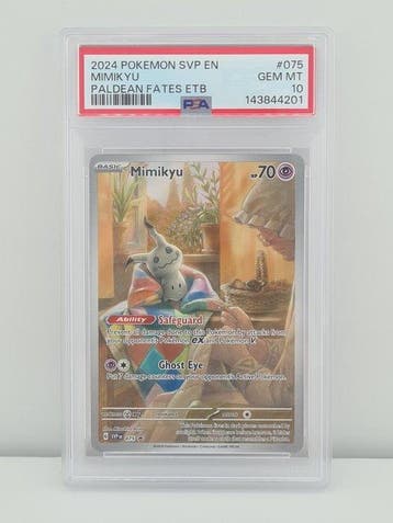 Pokémon - 1 Graded card - Mimikyu 075 Foil, Full art, Promo, Nieuw