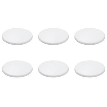 Afdekplaat plafond | Q-link | 6 stuks (Rond, Ø125mm, Wit), Verzenden, Nieuw