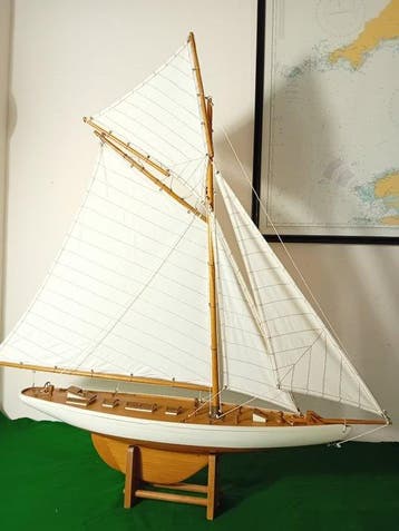Gaffel rigged long keel sailing yacht - Modelschip - Gaffel