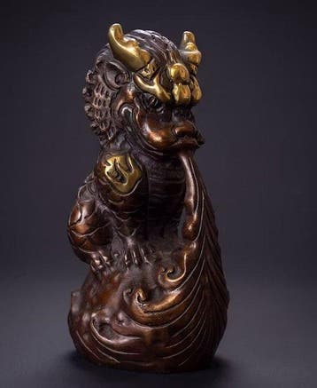 Draak / mythisch wezen 21.5 cm - Brons - China (Zonder