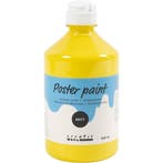 Tempera Verf Mat, geel, 500 ml/ 1 fles, Nieuw