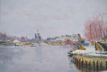 Serge Belloni (1925- 2005) - Paris sous la neige