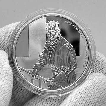 Niue. 2 Dollars 2018 - Star Wars: Darth Maul - 1 oz Silver