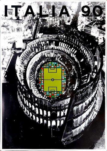 Alberto Burri - Poster Originale Italia 90, Mondiali di