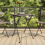 vidaXL Bistrotafel inklapbaar 55x54x71 cm poly rattan grijs, Tuin en Terras, Verzenden, Nieuw
