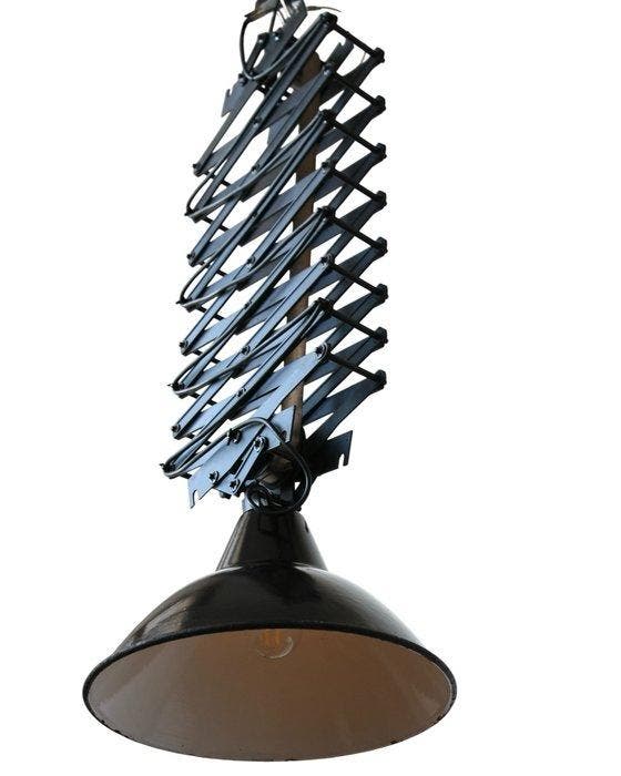 Plafondlamp - Metaal, Aluminium, Emaille, Staal -, Antiek en Kunst, Antiek | Wandborden en Tegels