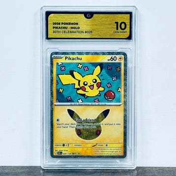 Pokémon Graded card - Pikachu 029 - 30th Anniversary –, Nieuw