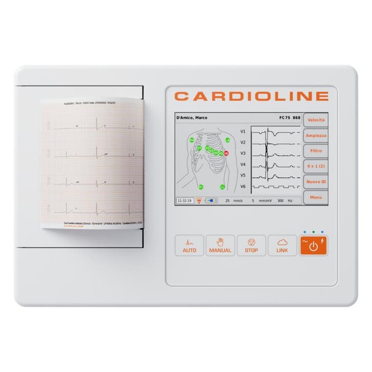 Cardioline 100L - 5 inch touch screen 3-6-12 kanaals ECG +, Diversen, Verpleegmiddelen, Nieuw, Verzenden