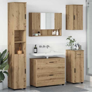 vidaXL Badkamermeubelset 5 st Artisan Eiken 35 x 30 x 192 cm, Verzenden, Nieuw, Overige typen