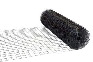 Zwart tuingaas maas 50x50x1.9 mm, lengte 25 meter, Ophalen of Verzenden, Nieuw, 20 meter of meer, Gaas