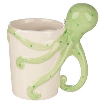 Keramiek mok Octopus Lisa Parker (Dieren, Mokken), Ophalen of Verzenden, Nieuw, Keramiek