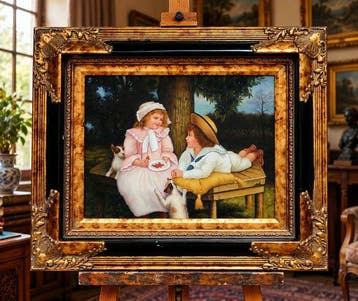 Frederick MORGAN (1847/56-1927) Dans le goût de - Les petits, Antiek en Kunst
