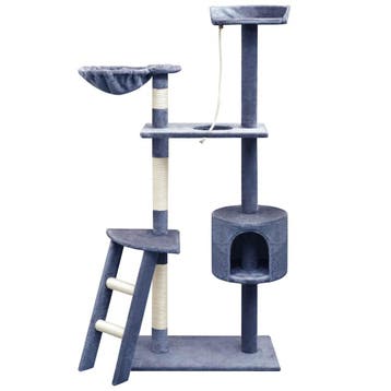 vidaXL Kattenkrabpaal met sisal krabpalen 150 cm donkerblauw, Verzenden, Nieuw