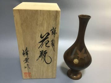 Vaas - Brons - Japan - esdoornbladeren (Zonder minimumprijs)
