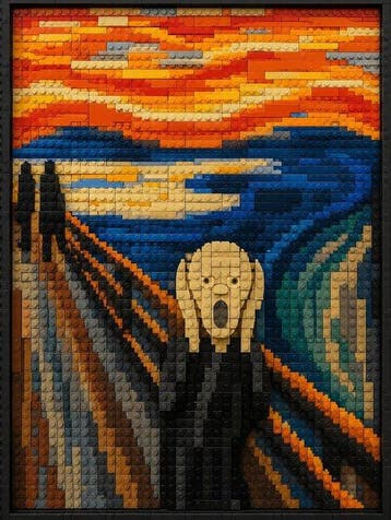 Jacob Hitt - does Lego Scream of Munch w/COA XXL, Nieuw