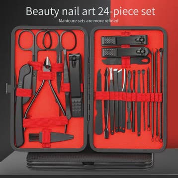 Professionele Manicure & Pedicure Set - 25 Delig - Roestvrij, Verzenden, Nieuw