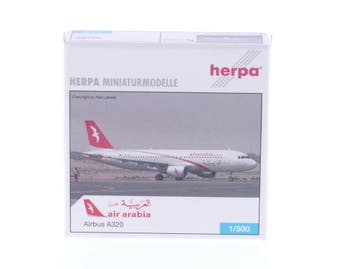 Schaal 1:500 Herpa 502221 Air Arabia Airbus A320 Reg. A6-..., Ophalen of Verzenden, Zo goed als nieuw