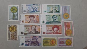 Kazachstan. - Set 13 Banknotes - 1993 (Zonder minimumprijs)