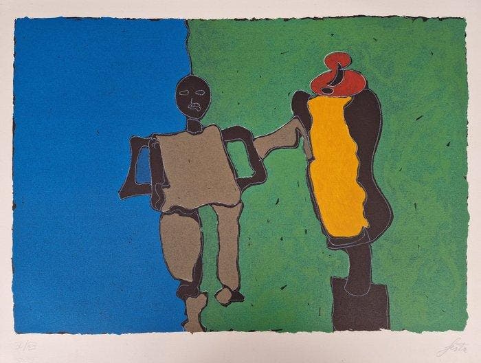 Tano Festa (1938-1988) - An Ancestor, Antiek en Kunst, Antiek | Overige Antiek