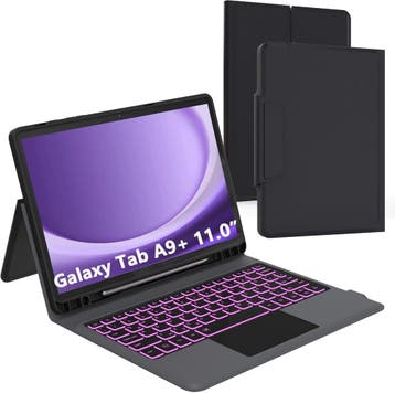 Tab A9+ Toetsenbordhoes | QWERTZ | Tweedekansje OP=OP, ROOFEI, 11 inch, Nieuw, Bescherming voor- en achterkant