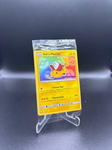 Pokémon - 1 Card Ash Pikachu SM108 Sealed Promo, Nieuw
