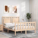 vidaXL Bedframe zonder matras massief grenenhout 120x200 cm, Huis en Inrichting, Slaapkamer | Bedden, Bruin, Verzenden, Nieuw