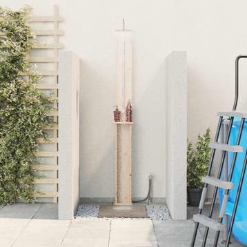 vidaXL Buitendouche 246 cm Massief grenenhout en roestvrij, Verzenden, Nieuw