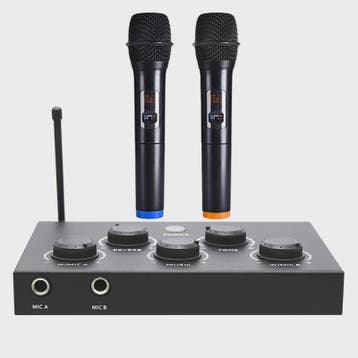 Draadloos UHF Karaoke Microfoon Systeem met Mixer voor Smart, Verzenden, Nieuw