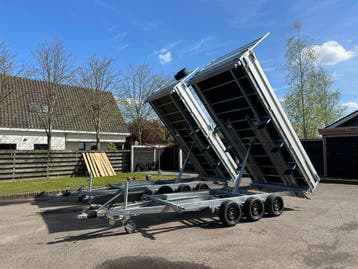 Tridem kipper 400x200 3.5T sterk en rijk uitgevoerd!, Auto diversen, Aanhangers en Bagagewagens, Ophalen, Nieuw