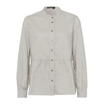 Marc Aurel • grijze peplum blouse • 36, Marc Aurel, Verzenden, Nieuw, Maat 36 (S)