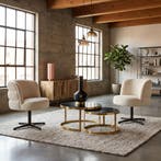 Eetkamerstoel Alexander Jones cream fusion swivel (Chadwick), Ophalen of Verzenden, Nieuw
